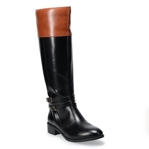 LAST ONE AVAILABLE!! - New SO Women's Knee High Riding Boots Black Brown - Picture 1 of 16